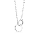 Interlocked Rings Necklace - Stainless Steel - happenstance.