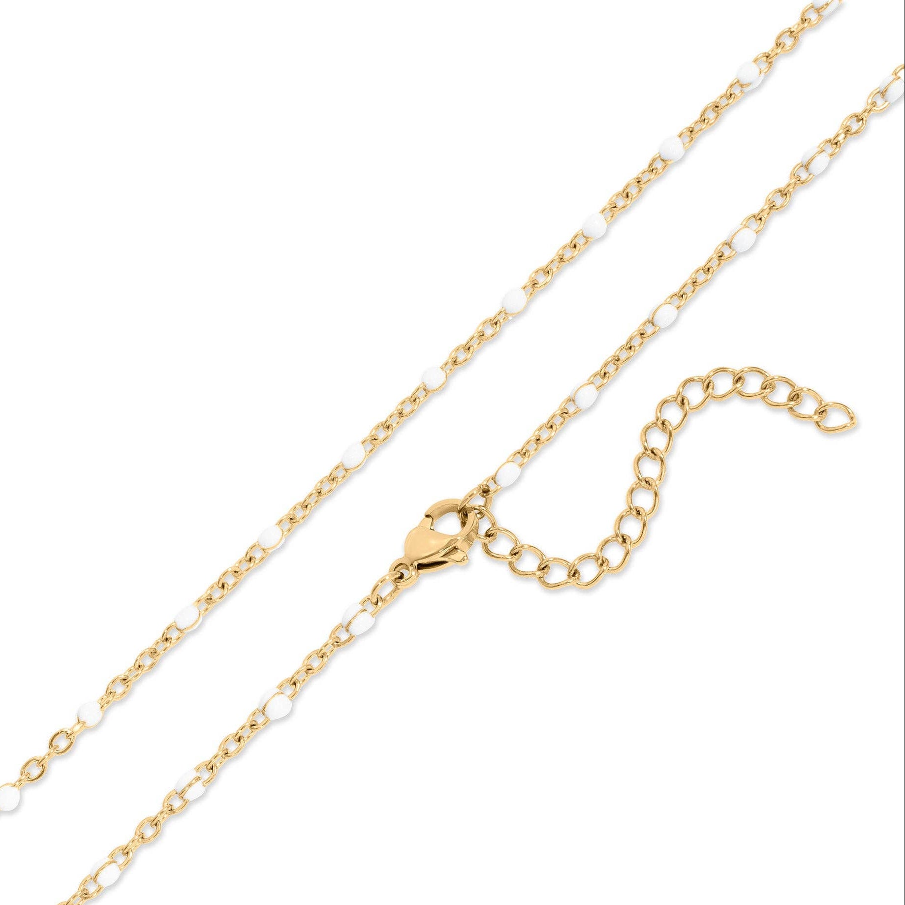 White Confetti Chain Necklace - Gold - happenstance.