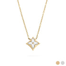 Mother of Pearl Star Necklace - Gold - happenstance.