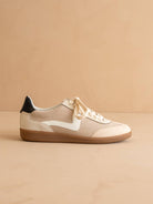 Beige classic lace up sneaker 