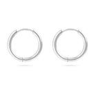 Classic Hoop Huggie Earrings - 10mm Stainless Steel - happenstance.