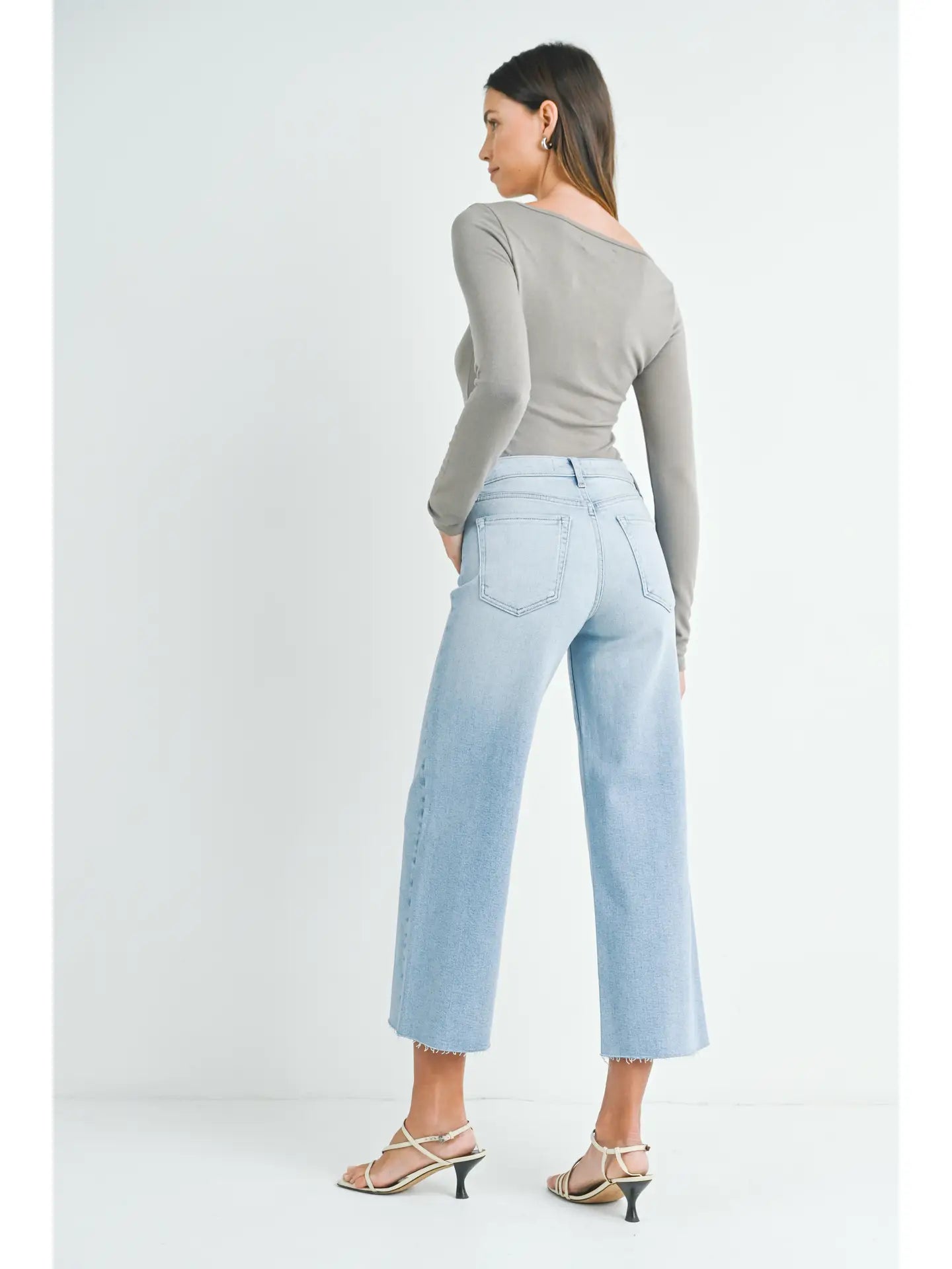 Scissor Cut Wide Leg - Light Wash - happenstance.