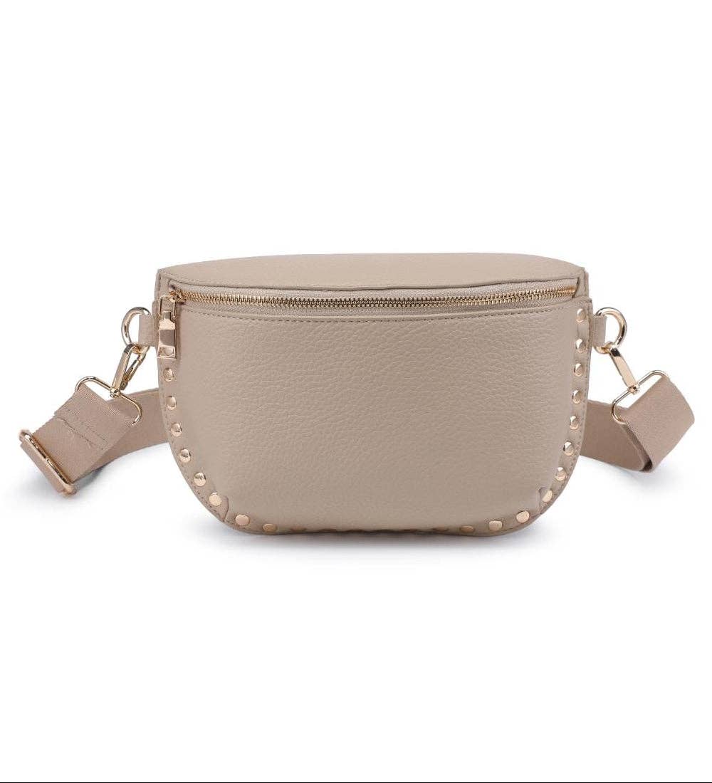 Studded Fanny Pack / Sling Bag - Natural - happenstance.