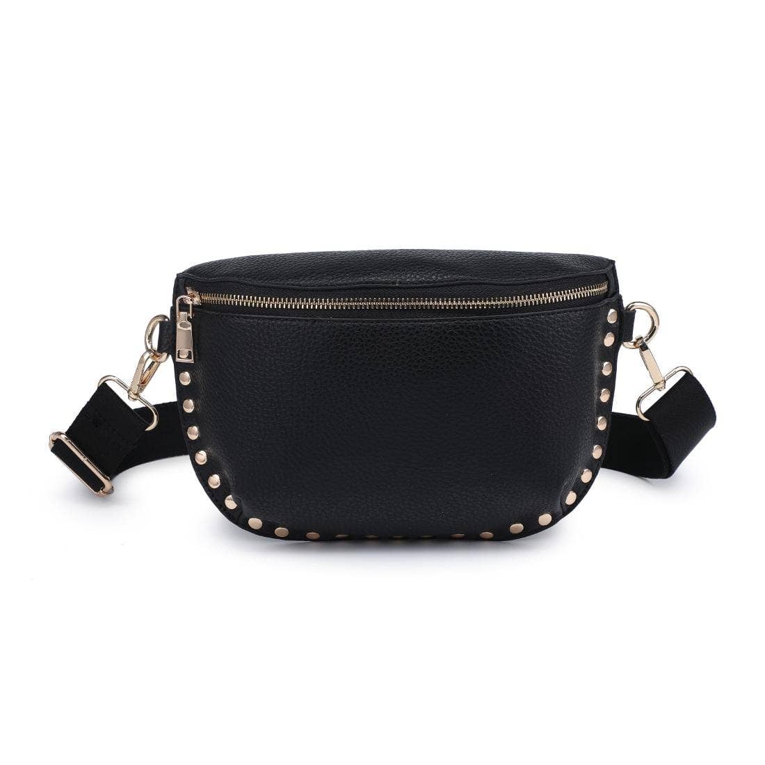 Studded Fanny Pack / Sling Bag - Black - happenstance.