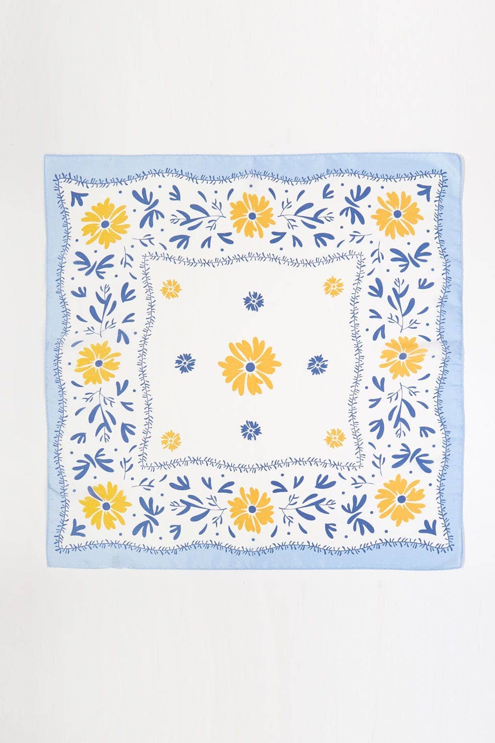 Dani Floral Print Bandana - Blue - happenstance.