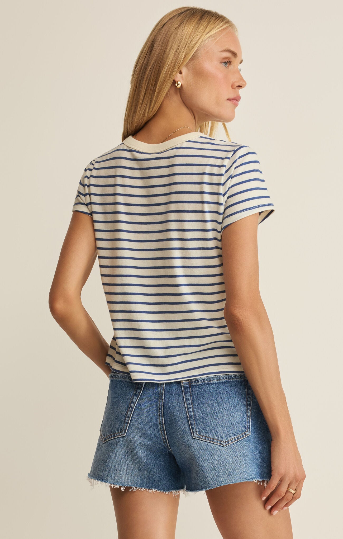 Z Supply - Junie Striped Tee - True Navy - happenstance.