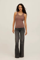 Cooper Rib Tank - Deep Taupe - happenstance.