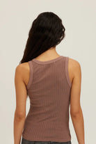 Cooper Rib Tank - Deep Taupe - happenstance.