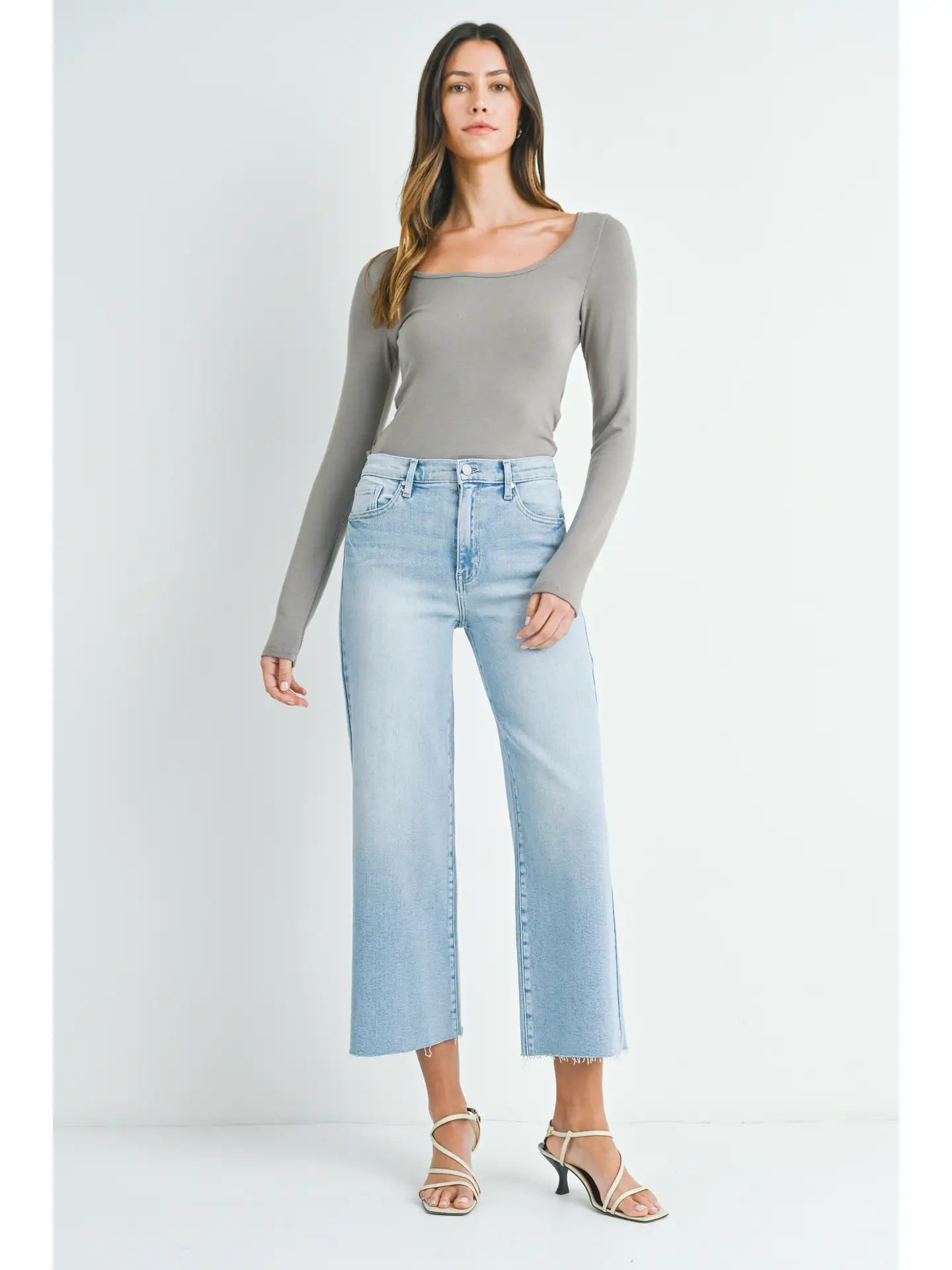 Scissor Cut Wide Leg - Light Wash - happenstance.
