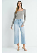 Scissor Cut Wide Leg - Light Wash - happenstance.