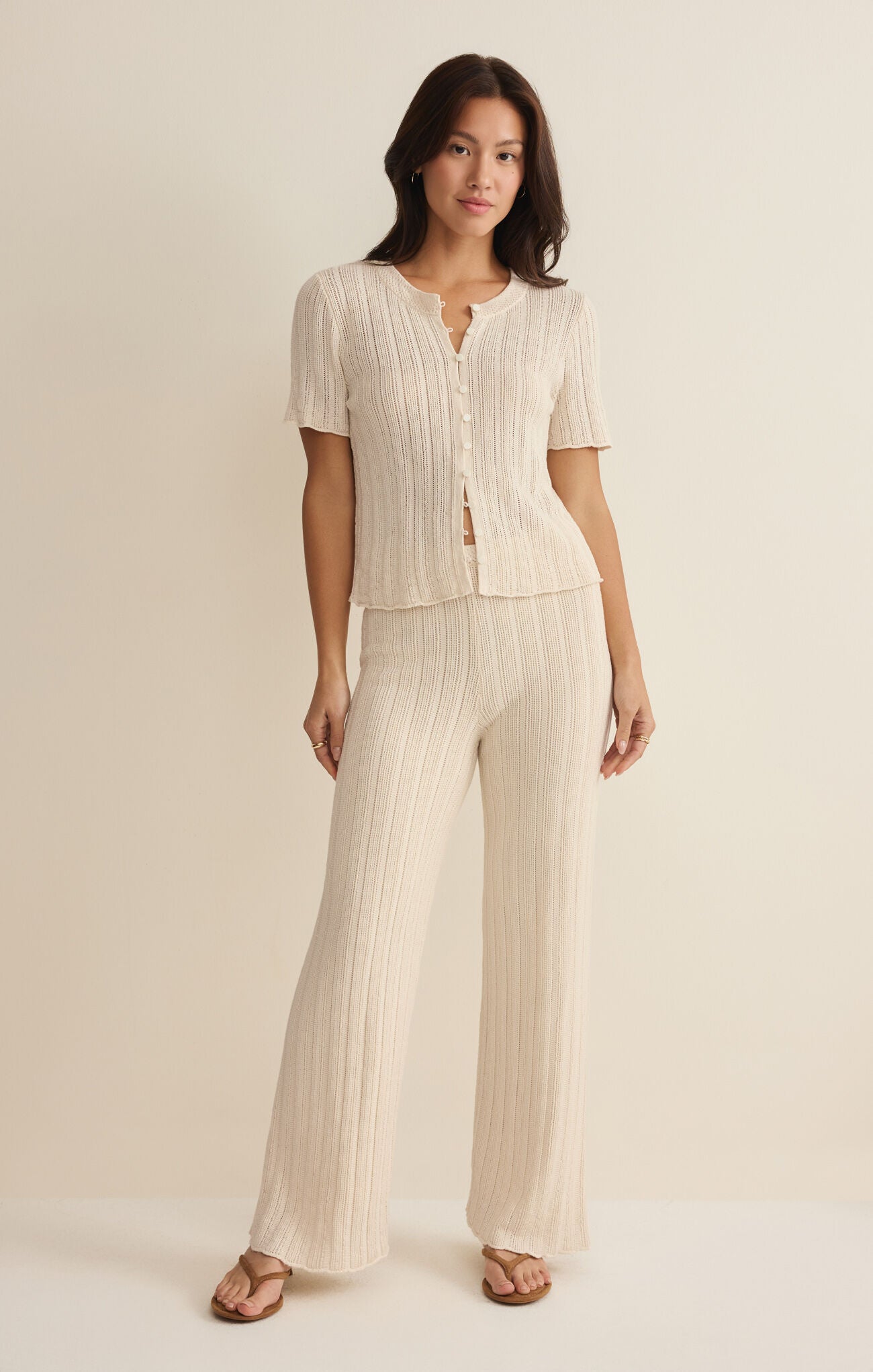 Z Supply - Starboard Crochet Top - Linen - happenstance.