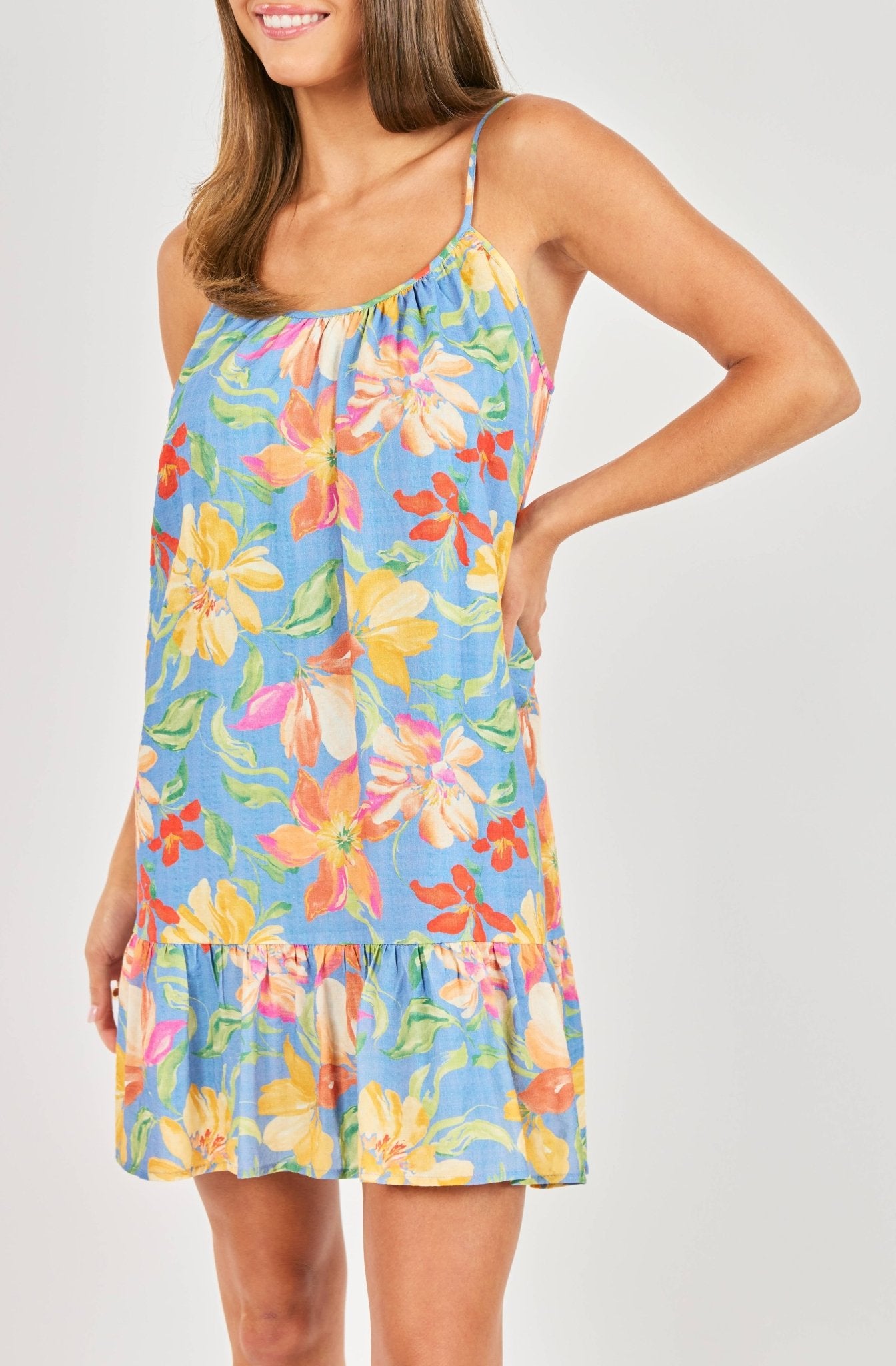 Floral Beach Mini Dress - happenstance.