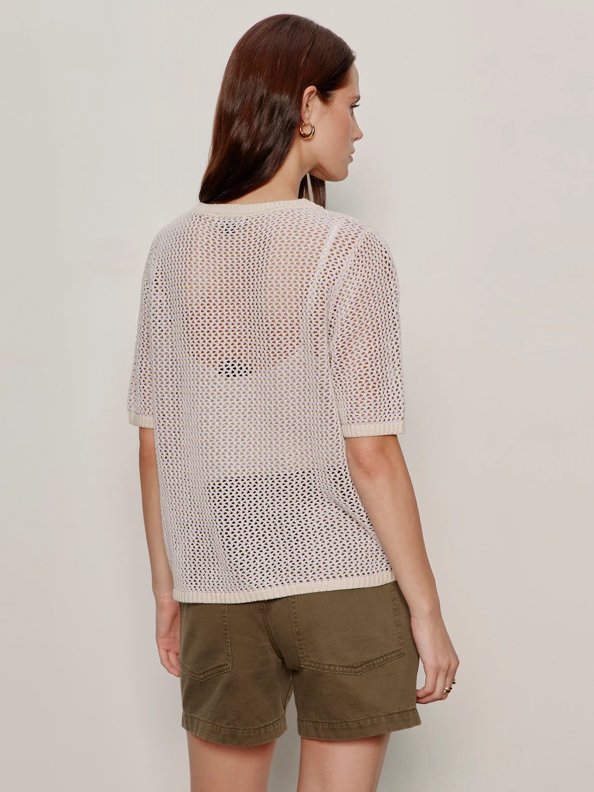 Open Knit Sweater Tee - Petal - happenstance.
