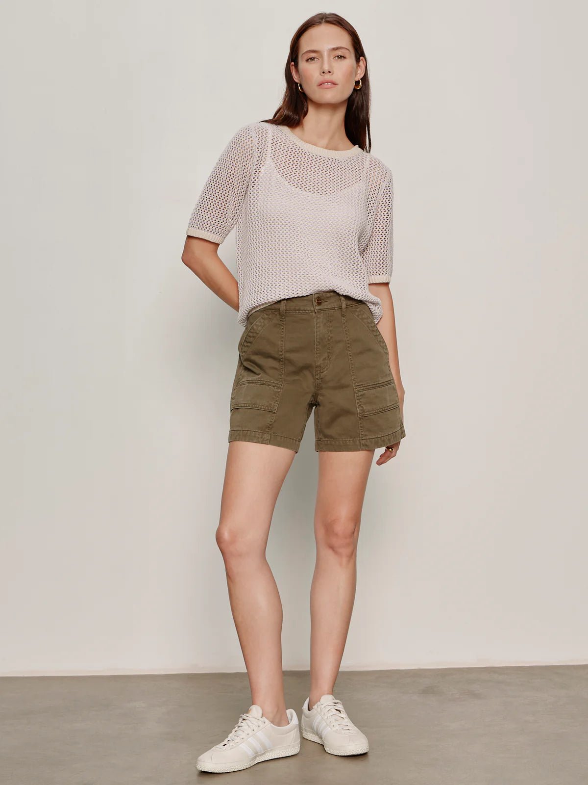 Open Knit Sweater Tee - Petal - happenstance.