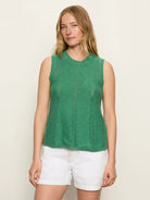 Breezy Pointelle Knit Sweater Tank - happenstance.