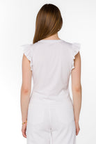 Fabiola Top - Optic White - happenstance.