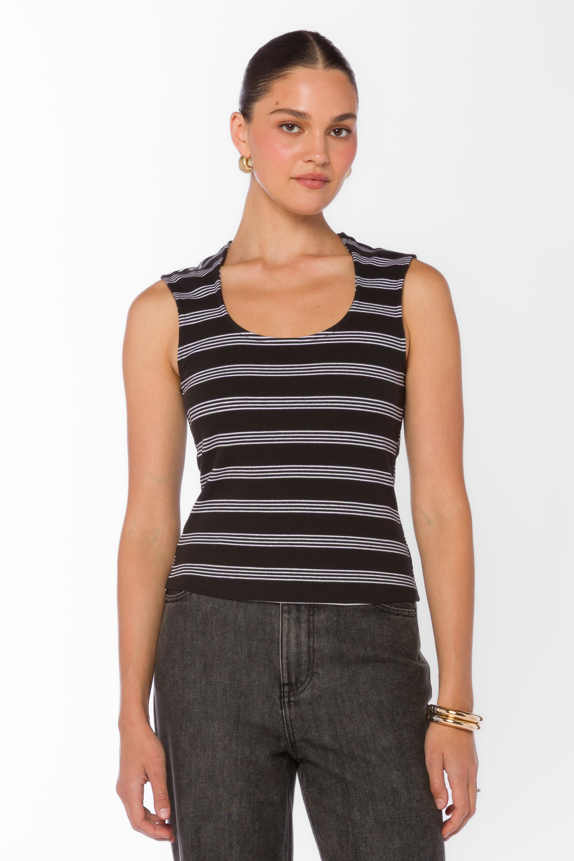 Black stripe tank top