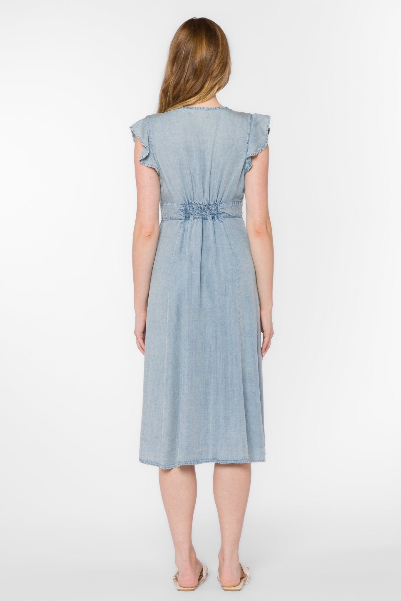 Jem Denim Midi Dress - happenstance.