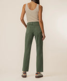 KUT from the Kloth - Charlotte High Rise Wide Leg W/ Raw Hem - Seaweed - happenstance.