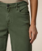 KUT from the Kloth - Charlotte High Rise Wide Leg W/ Raw Hem - Seaweed - happenstance.