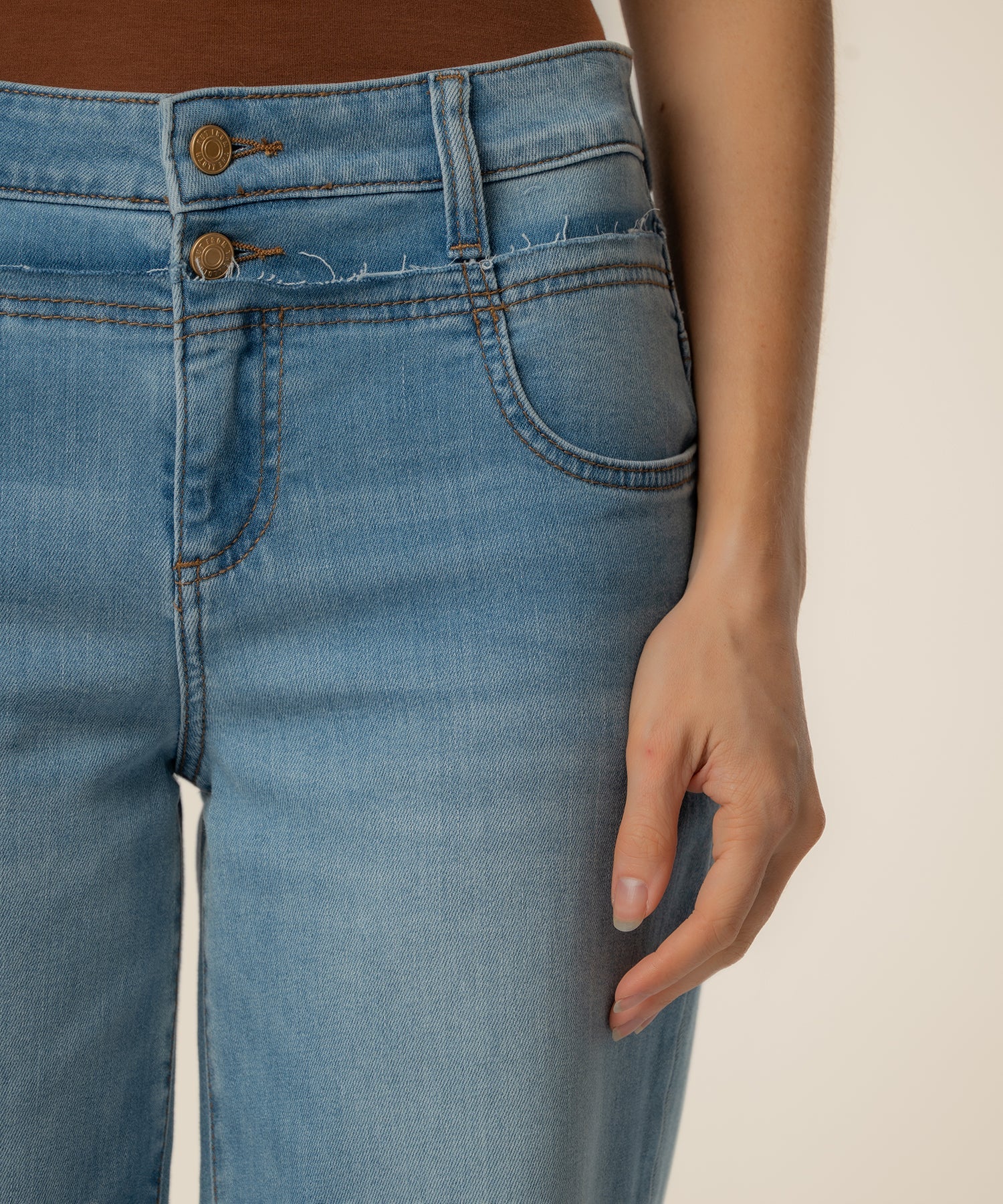 KUT from the Kloth - Charlotte High Rise Wide Leg Double Waistband - Unfazed - happenstance.