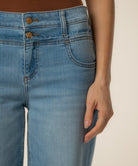 KUT from the Kloth - Charlotte High Rise Wide Leg Double Waistband - Unfazed - happenstance.