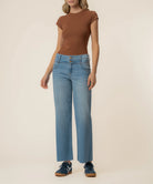 KUT from the Kloth - Charlotte High Rise Wide Leg Double Waistband - Unfazed - happenstance.