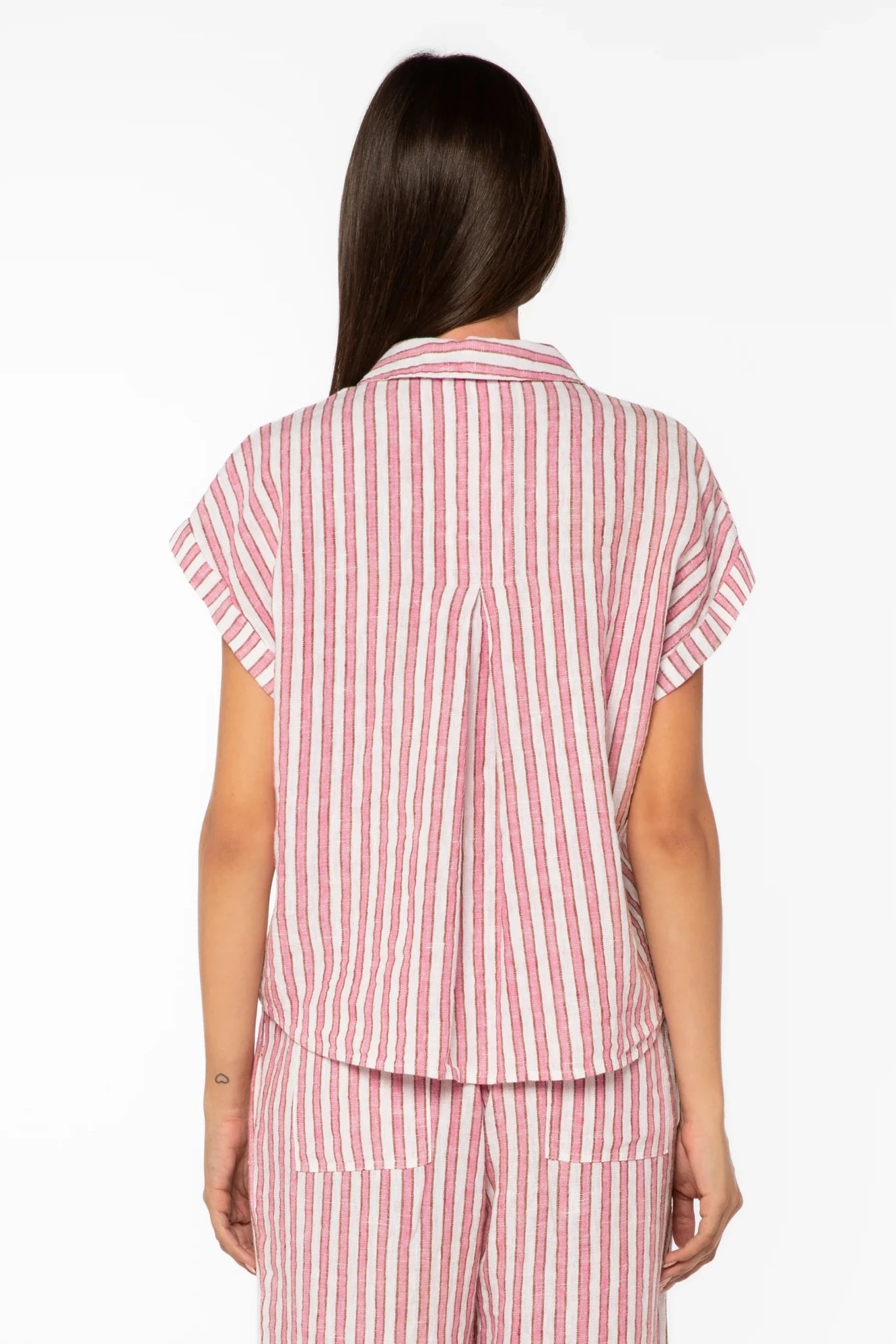 Kirsty Pink Stripe Shirt - happenstance.
