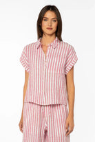 Kirsty Pink Stripe Shirt - happenstance.