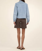 KUT from the Kloth - Bailey - Button Front Jacket - Light Wash - happenstance.