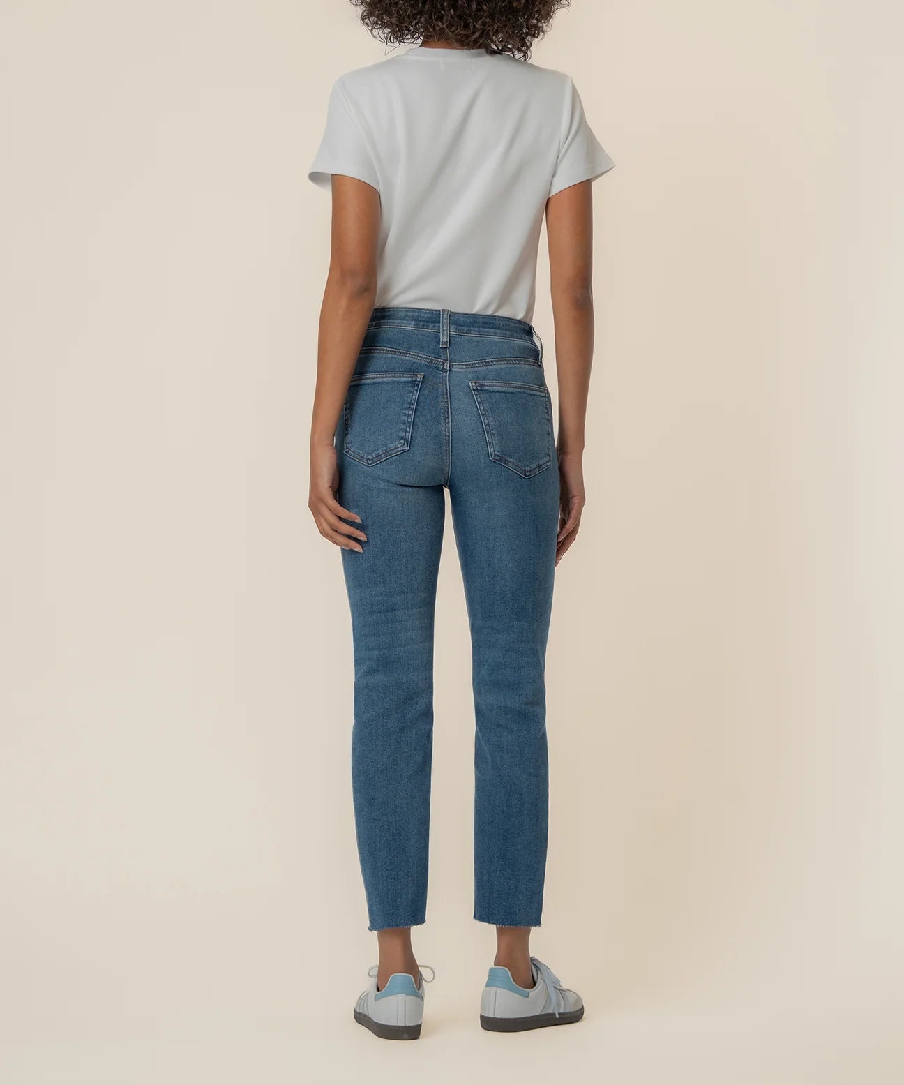KUT from the Kloth - Rachael High Rise Fab Ab Mom Raw Hem - Faithful - happenstance.