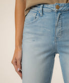 KUT from the Kloth - Rachael High Rise Fab Ab Mom Raw Hem - Performance - happenstance.