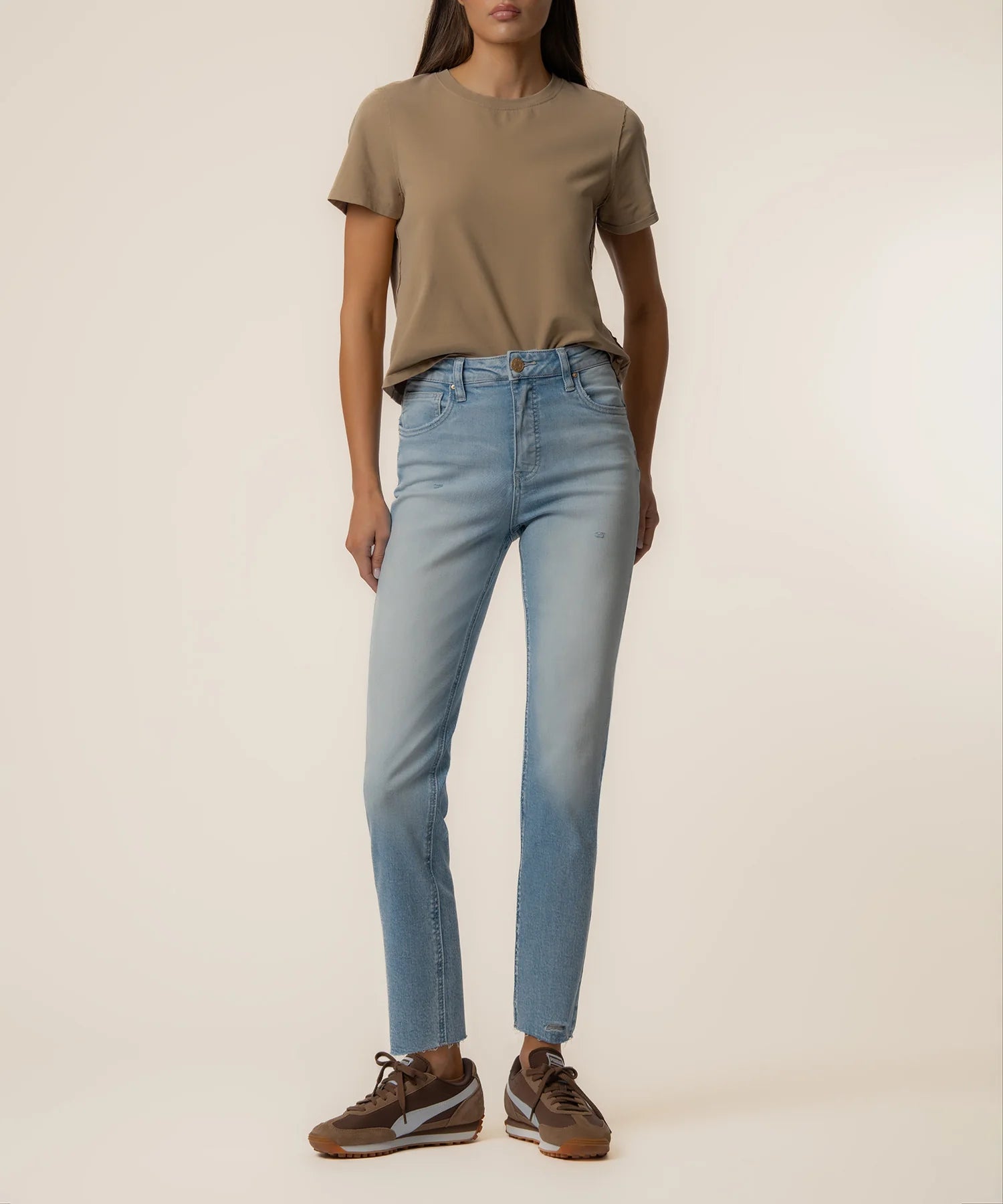 KUT from the Kloth - Rachael High Rise Fab Ab Mom Raw Hem - Performance - happenstance.