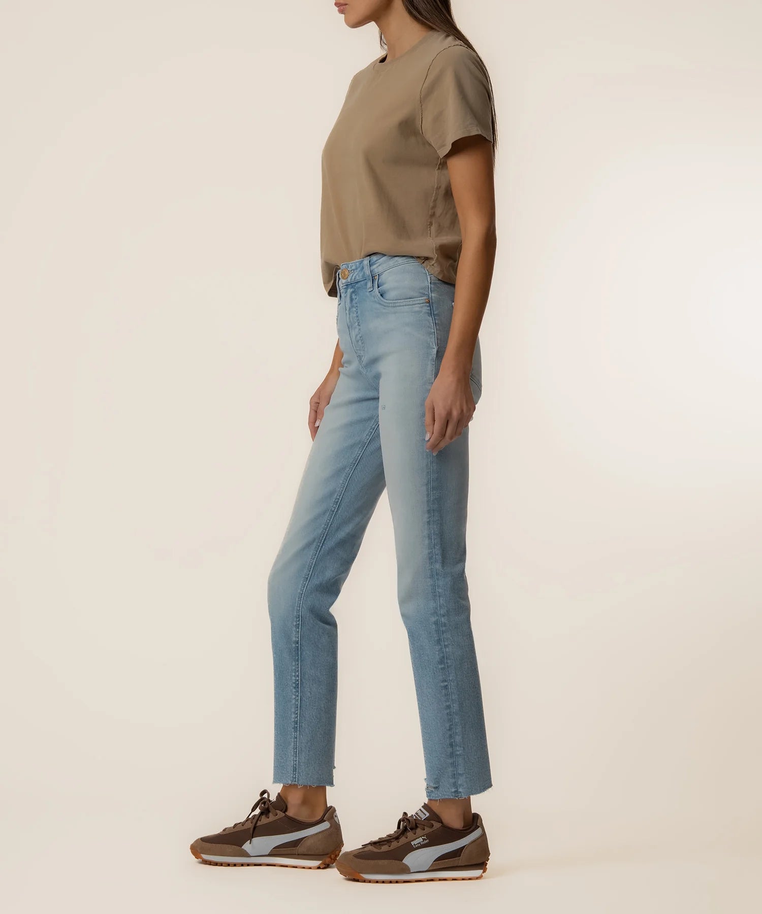 KUT from the Kloth - Rachael High Rise Fab Ab Mom Raw Hem - Performance - happenstance.