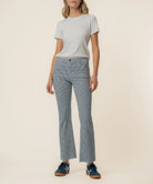 KUT from the Kloth - Kelsey High Rise Ankle Flare - Navy/Ivory - happenstance.