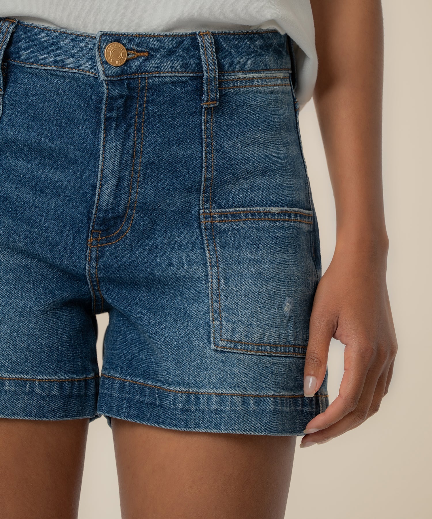 KUT from the Kloth - Jane High Rise Short W/ Pork Chop Pockets - True - happenstance.