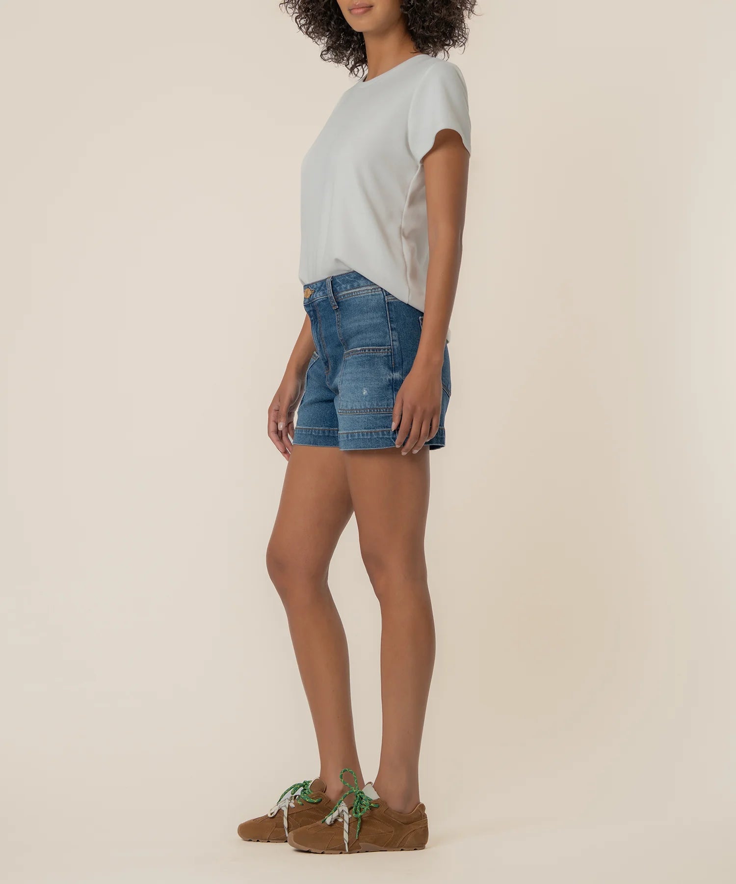 KUT from the Kloth - Jane High Rise Short W/ Pork Chop Pockets - True - happenstance.