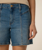 KUT from the Kloth - Hailey High Rise Short w/ Front & Back Yokes - Shine - happenstance.