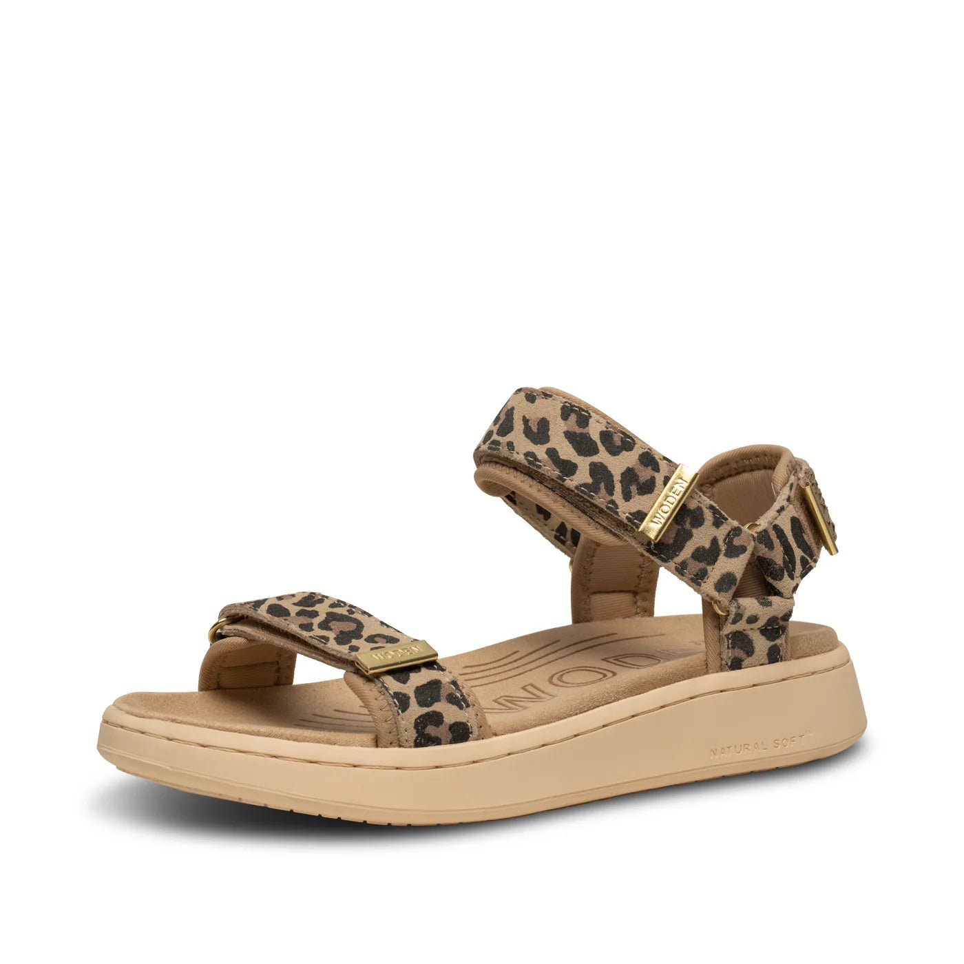 Line Suede Sandal - Leopard - happenstance.