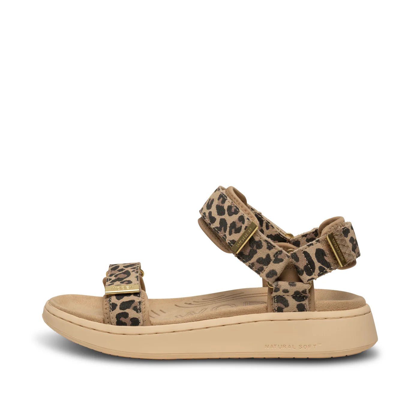 Line Suede Sandal - Leopard - happenstance.