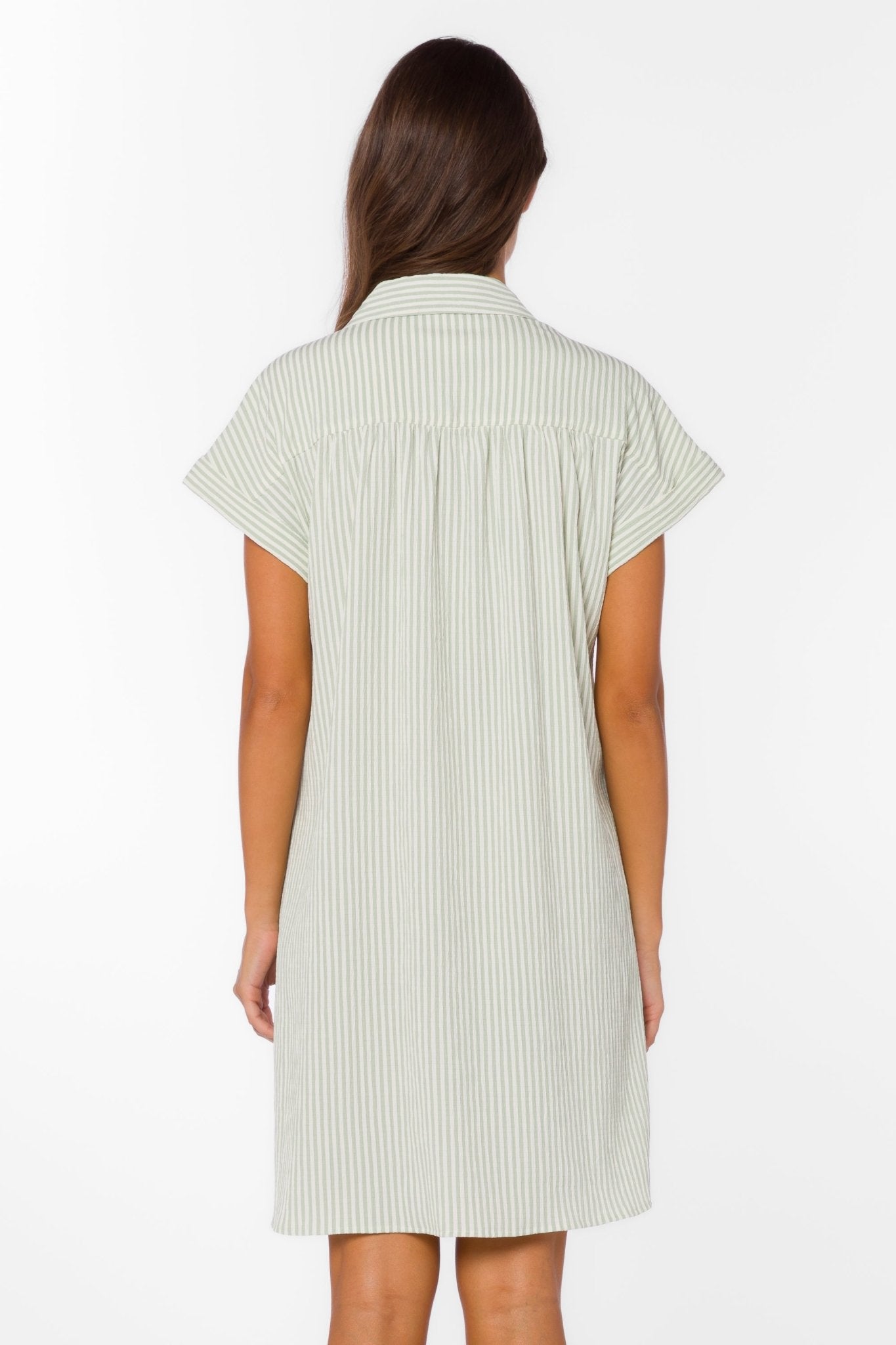 Merilee Seersucker Shirt Dress - happenstance.
