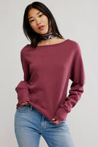 Berry boat neck long sleeve
