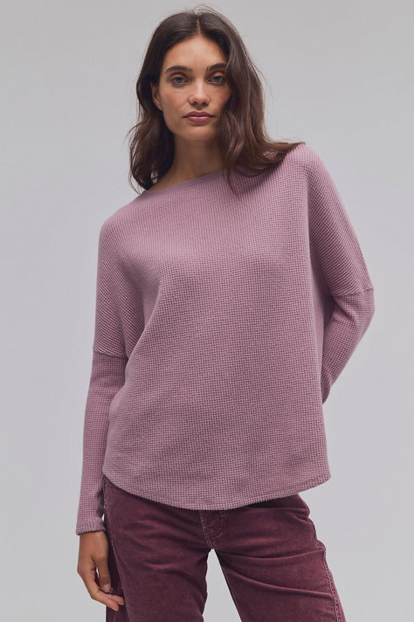 Purple oversized thermal long sleeve 