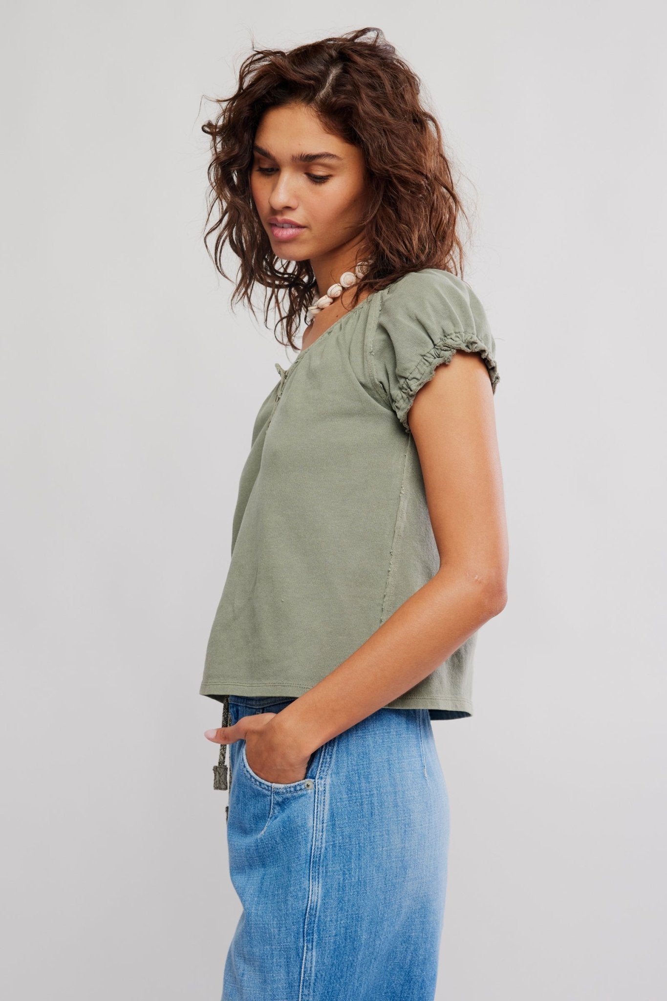Free People - Issa Tee - Laurel Oak - happenstance.