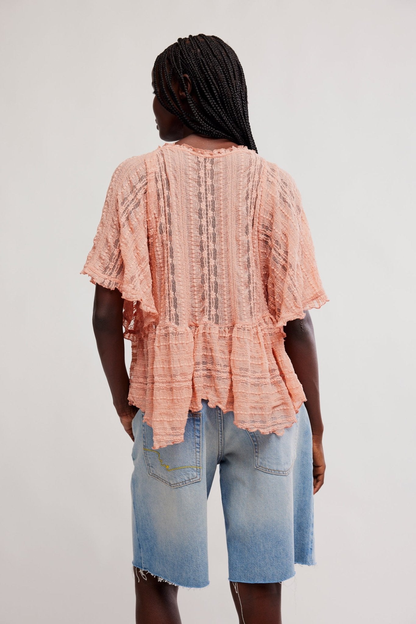 Free People - In Your Dreams Lace Top - Coral Kiss - happenstance.