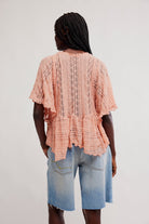 Free People - In Your Dreams Lace Top - Coral Kiss - happenstance.