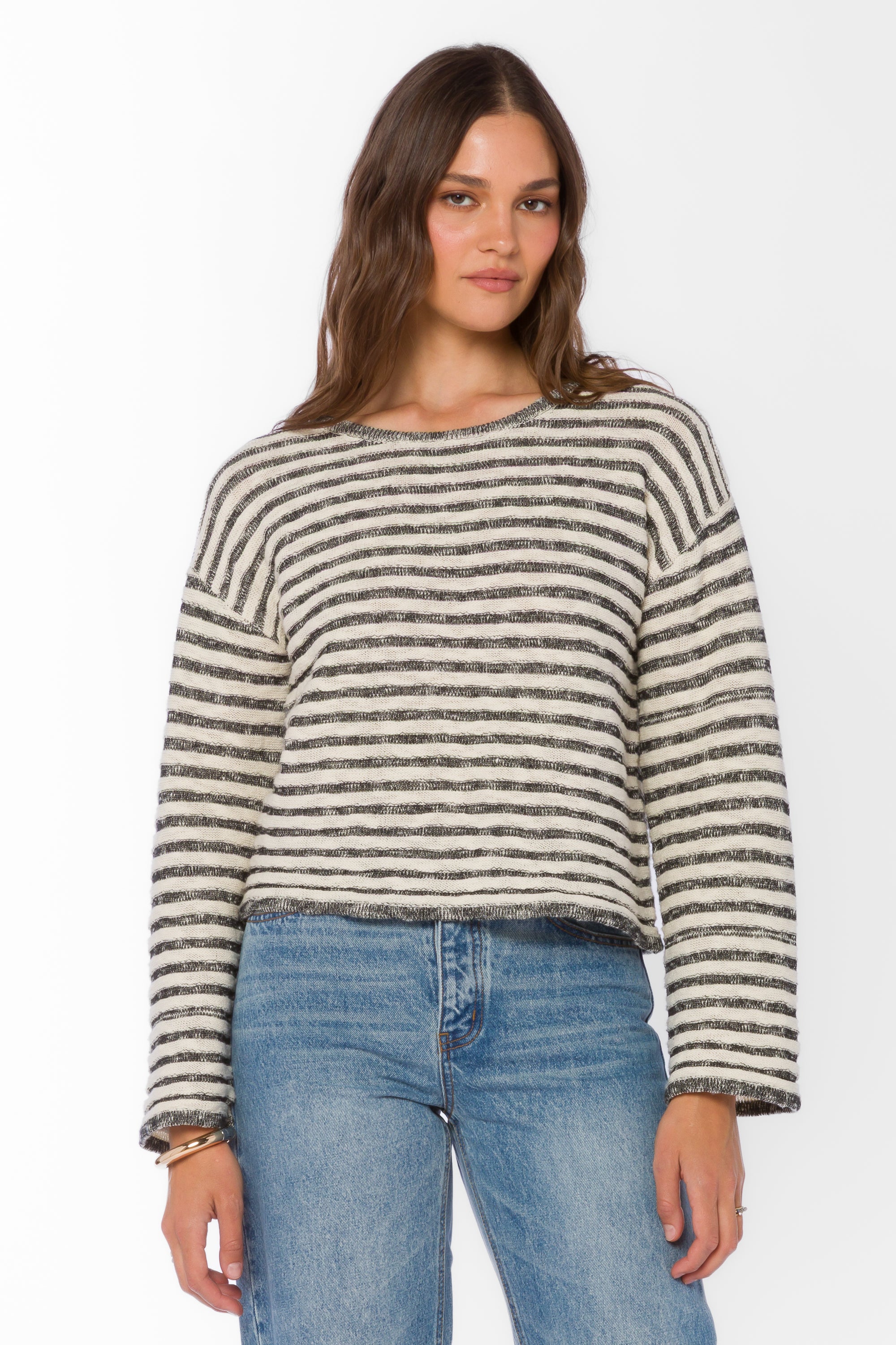Black and white striped sweater