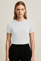 Kota Rib Baby Tee - White - happenstance.