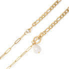 Freshwater Pearl Charm Necklace - Gold - happenstance.