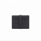 Genuine Leather Pepple Cardholder - Black - happenstance.